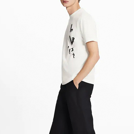ルイヴィトンスーパーコピー25SS 新作 小さな飛行機プリント 半袖Tシャツ