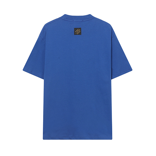 ルイヴィトン25SS 新作 ストーン付き バッジ刺繍 半袖Tシャツ