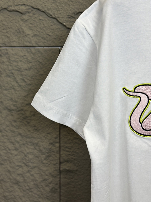 ディオールコピー金の蛇デザイン 幸運を呼ぶ 半袖Tシャツ