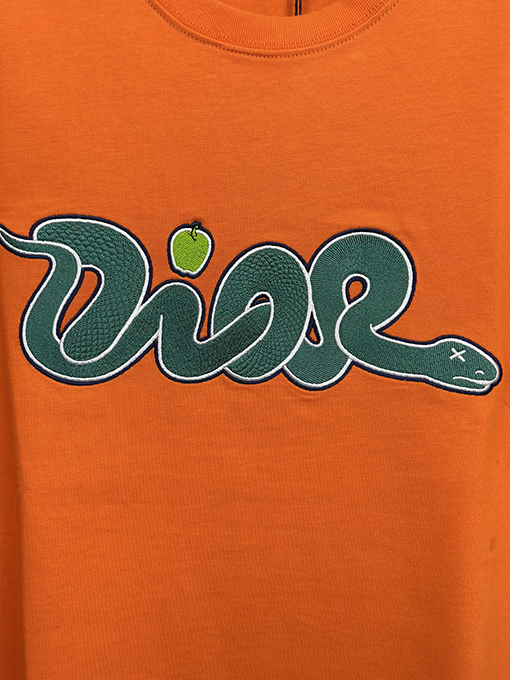 ディオールコピー金の蛇デザイン 幸運を呼ぶ 半袖Tシャツ