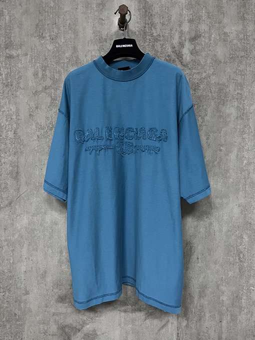 バレンシアガアップリケ刺繍 半袖Tシャツ
