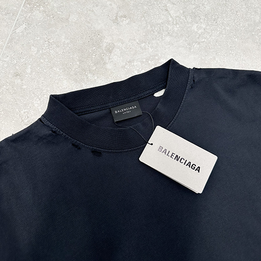 バレンシアガテープデザイン クルーネック 半袖Tシャツ