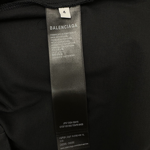 バレンシアガテープデザイン クルーネック 半袖Tシャツ