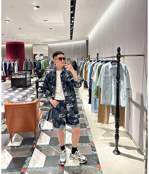グッチジャカード デニムショートパンツ