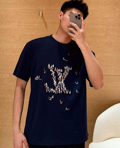 ルイヴィトンロゴ刺繍 半袖Tシャツ