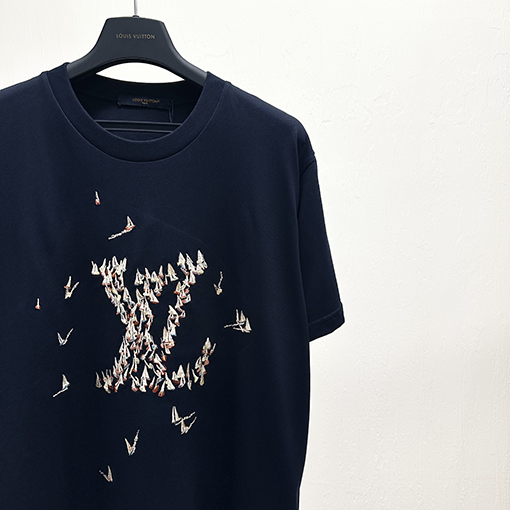 ルイヴィトンロゴ刺繍 半袖Tシャツ