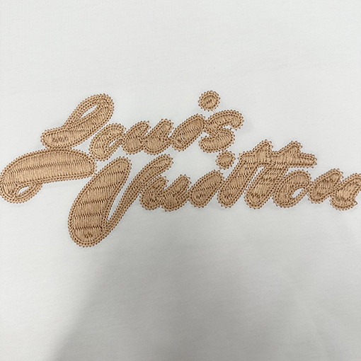 ルイヴィトン刺繍アルファベットロゴ 半袖Tシャツ