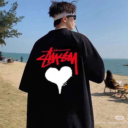 ステューシーハートプリント 半袖Tシャツ