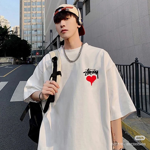 ステューシーハートプリント 半袖Tシャツ