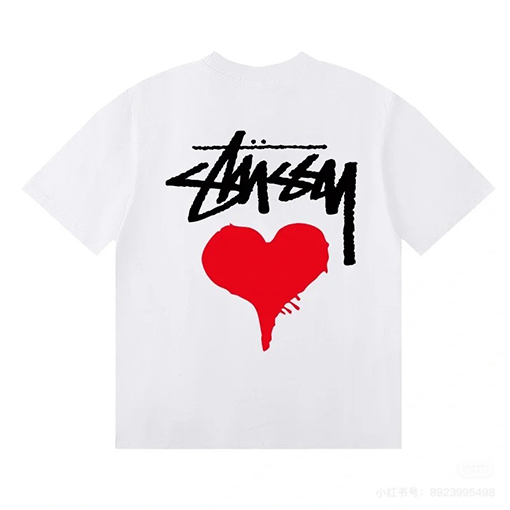 ステューシーハートプリント 半袖Tシャツ