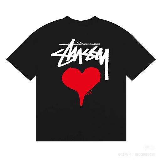 ステューシーハートプリント 半袖Tシャツ