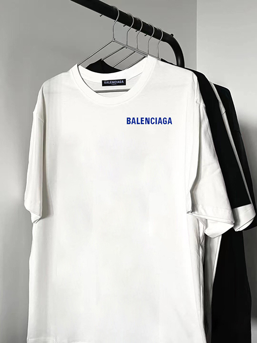 バレンシアガバイカラー ビッグロゴ 半袖Tシャツ