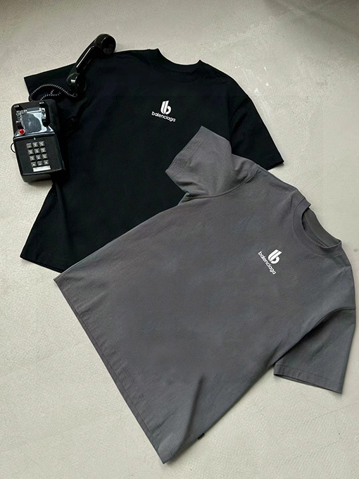 バレンシアガ66プリント入り トレンド半袖Tシャツ