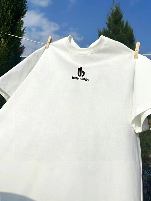 バレンシアガ66プリント入り トレンド半袖Tシャツ