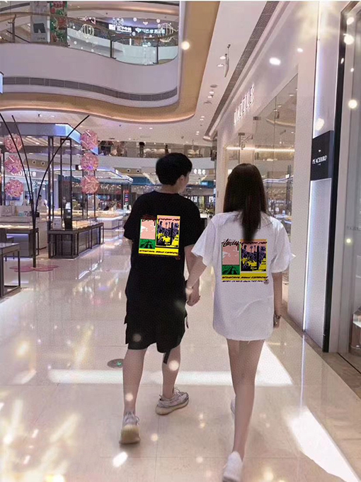 ステューシーコピーグラフィティ サボテンプリント カップル 半袖Tシャツ