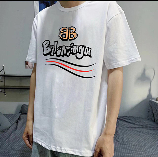 バレンシアガスーパーコピーコーラBB風 クルーネック 半袖Tシャツ