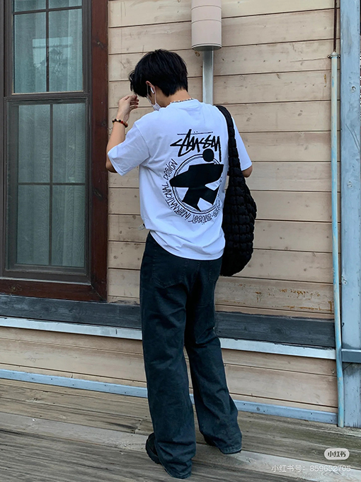 ステューシースーパーコピーバックプリント半袖Tシャツ