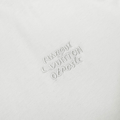 ルイヴィトンフロント刺繍半袖Tシャツ