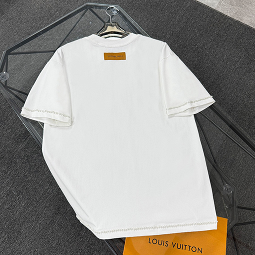 ルイヴィトンフロント刺繍半袖Tシャツ