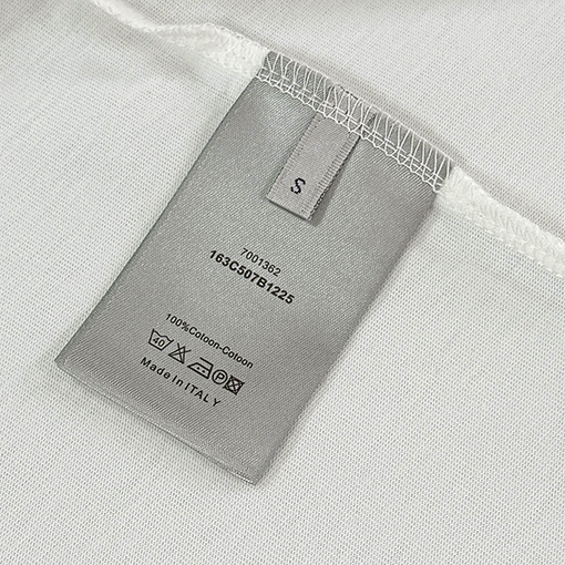 ディオール前襟小三角デザイン半袖Tシャツ