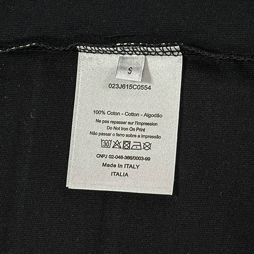 ディオールフロントパッチ刺繍半袖Tシャツ