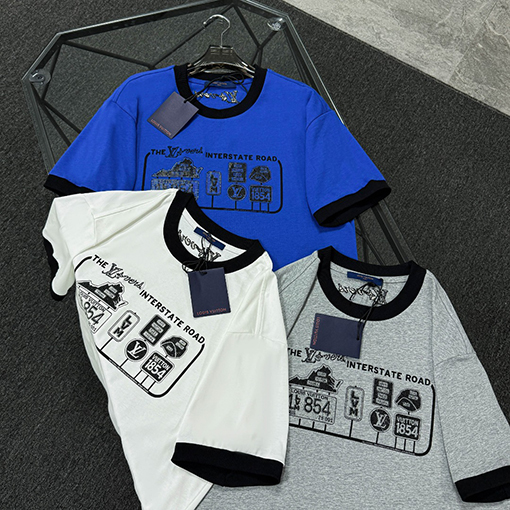 ルイヴィトンコピーデジタルプリント半袖Tシャツ