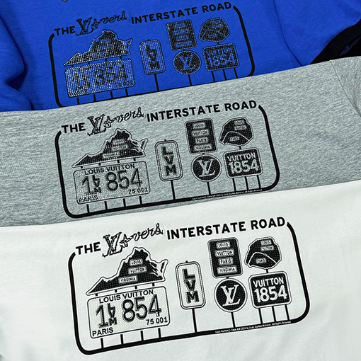 ルイヴィトンコピーデジタルプリント半袖Tシャツ
