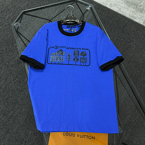 ルイヴィトンコピーデジタルプリント半袖Tシャツ