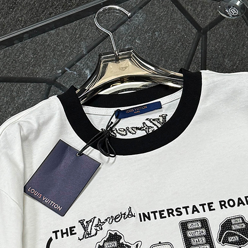 ルイヴィトンコピーデジタルプリント半袖Tシャツ