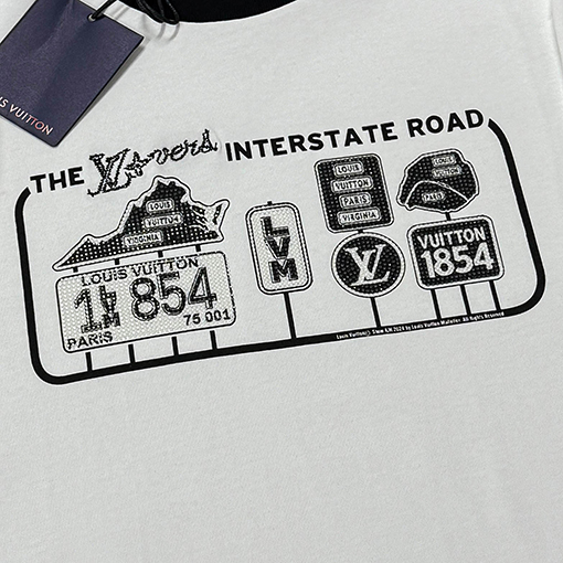 ルイヴィトンコピーデジタルプリント半袖Tシャツ