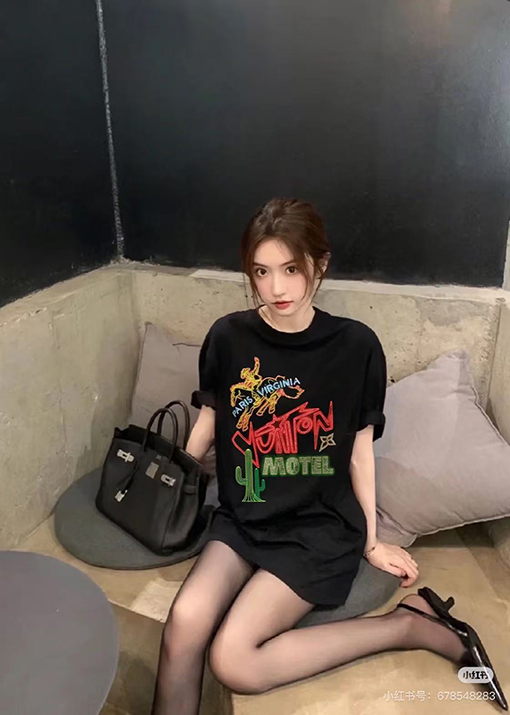 ルイヴィトンカラーグラデーションデジタルプリント半袖Tシャツ