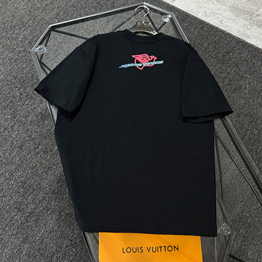 ルイヴィトンカラーグラデーションデジタルプリント半袖Tシャツ