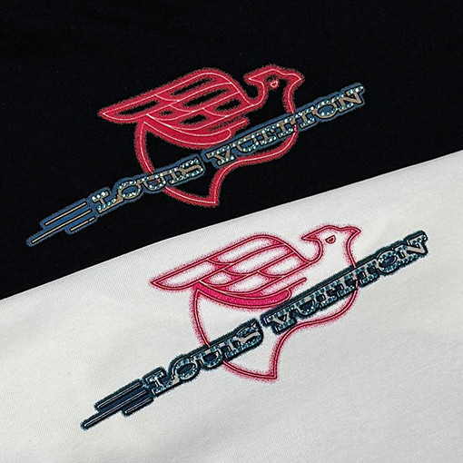 ルイヴィトンカラーグラデーションデジタルプリント半袖Tシャツ