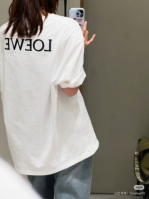 ロエベスーパーコピー デジタルプリント半袖Tシャツ