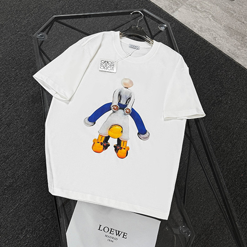 ロエベスーパーコピー デジタルプリント半袖Tシャツ