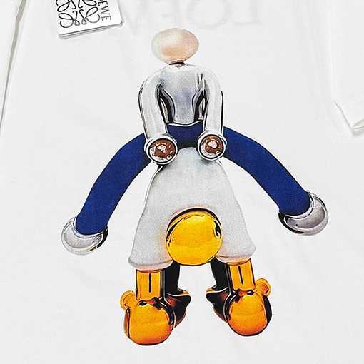 ロエベスーパーコピー デジタルプリント半袖Tシャツ