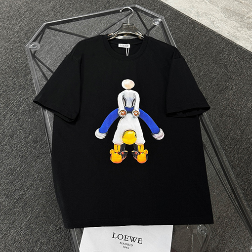 ロエベスーパーコピー デジタルプリント半袖Tシャツ