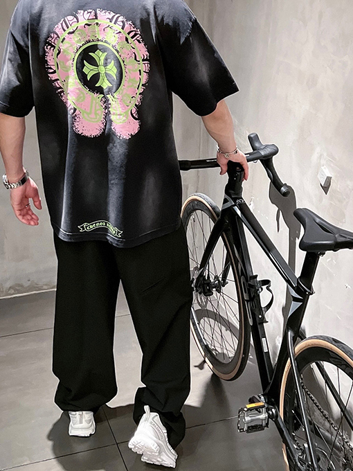 クロムハーツ梵字馬蹄プリント半袖Tシャツ