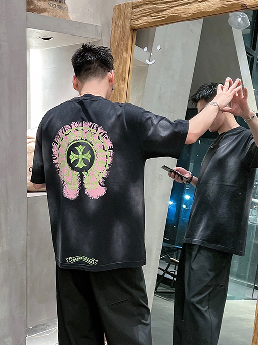 クロムハーツ梵字馬蹄プリント半袖Tシャツ