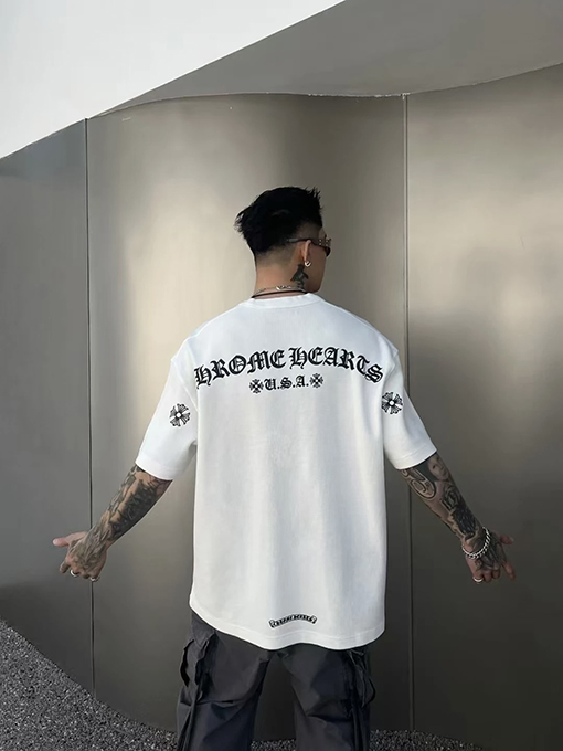 クロムハーツロゴプリント半袖Tシャツ
