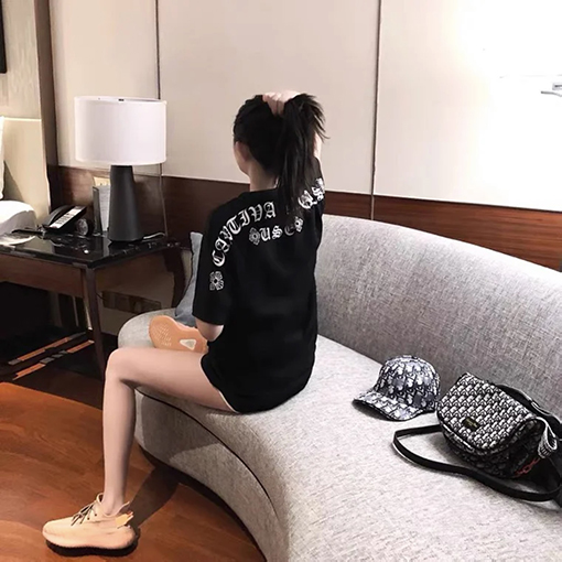 クロムハーツロゴプリント半袖Tシャツ