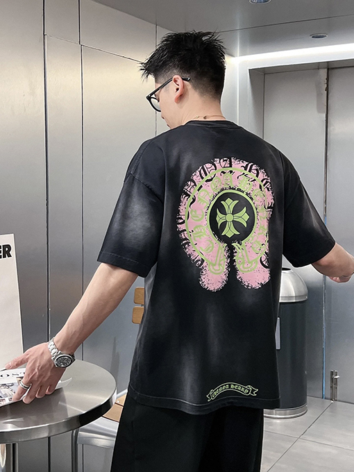 クロムハーツスーパーコピークロス・シックスカラープリント半袖Tシャツ