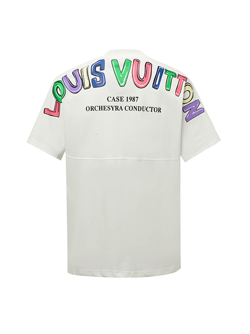 ルイヴィトン新作プリント半袖Tシャツ 