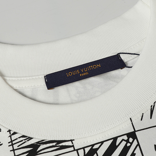 ルイヴィトングラデーションチェッカープリント半袖Tシャツ