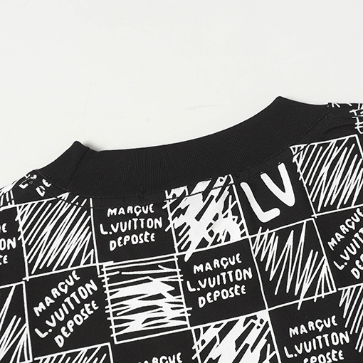 ルイヴィトングラデーションチェッカープリント半袖Tシャツ