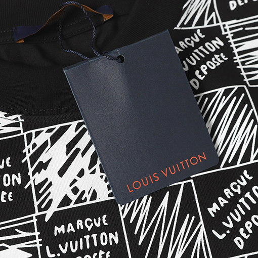 ルイヴィトングラデーションチェッカープリント半袖Tシャツ