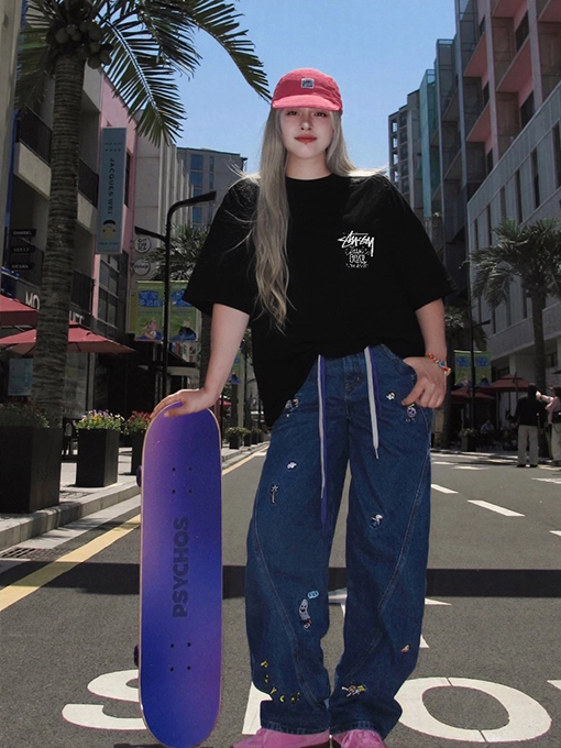 ステューシースーパーコピークラシックレタリングプリント半袖Tシャツ