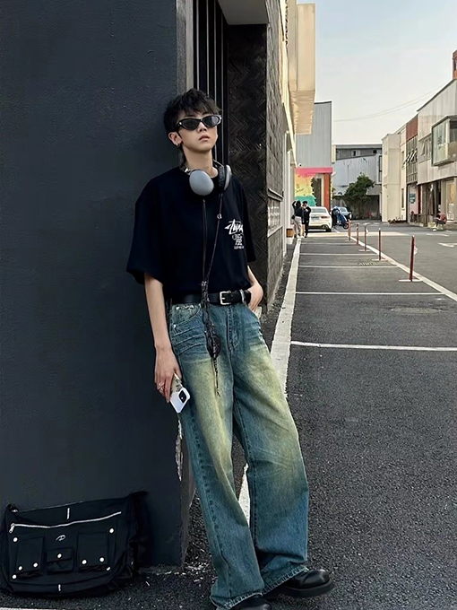 ステューシースーパーコピークラシックレタリングプリント半袖Tシャツ