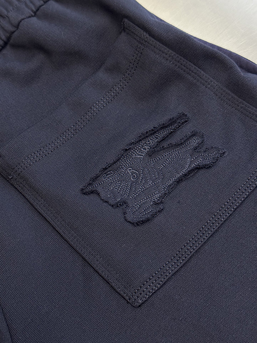 バーバリーコットン製 バトルホース 刺繍 パッチ ショートパンツ