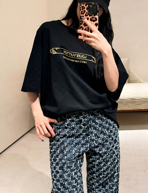  ルイヴィトンスーパーコピー刺繍半袖ティーシャツ
